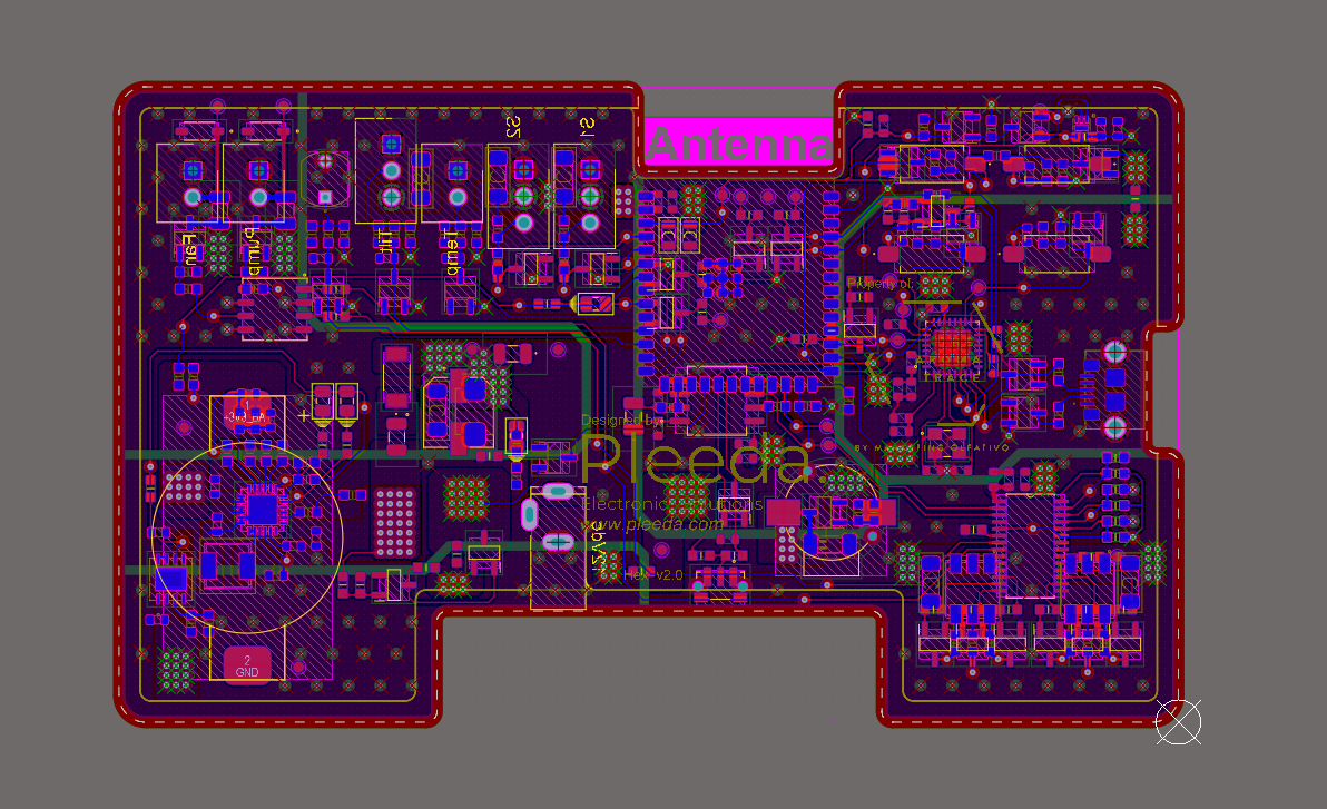 PCB conectada para máquina de aroma en aeropuertos